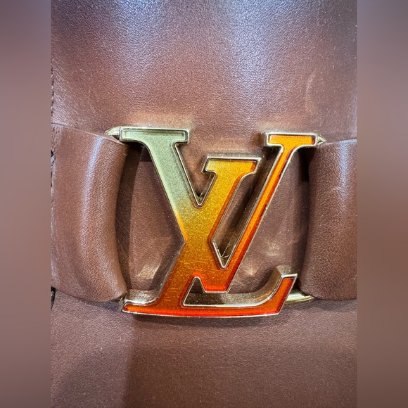 Louis Vuitton Cognac Brown Waxed Leather Montaigne Loafers sz 15 - Picture 16 of 16